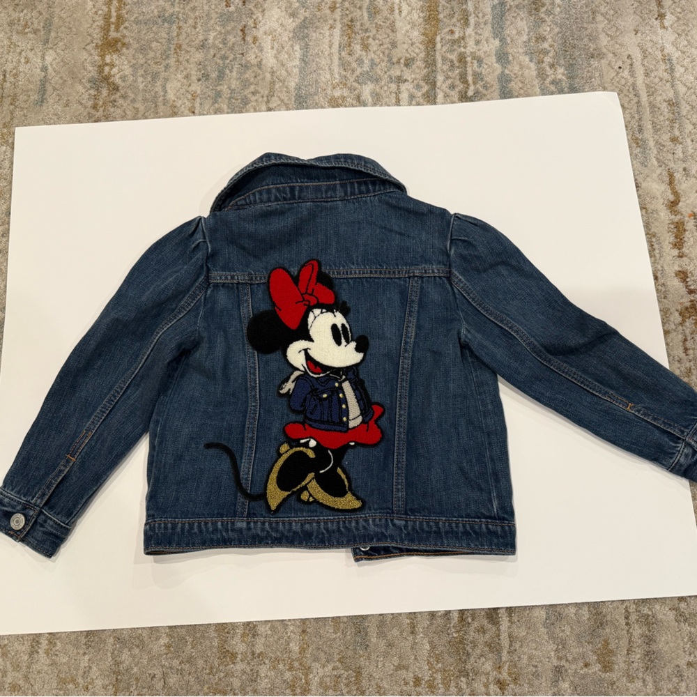 GAP Kids Blue Denim Jacket with Cartoon Character